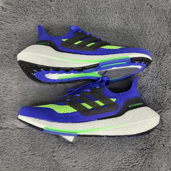 Adidas ULTRABOOST 21 'SONIC INK SCREAMING GREEN' Men's Shoes - Picture 6 of 8